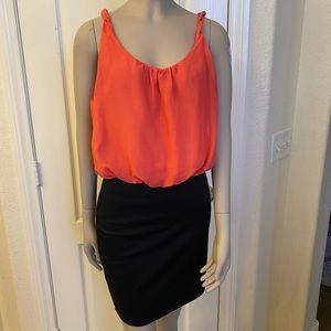 UK2LA Pink and Black mini dress